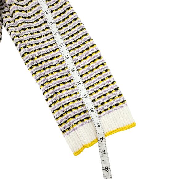 ME+EM Summer Jacquard 3/4 Sleeve Jacket in Cream Multi S - Picture 10 of 10